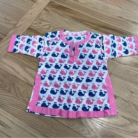 Pottery Barn Kids Whale Print Swim Coverup - Picture 1 of 3